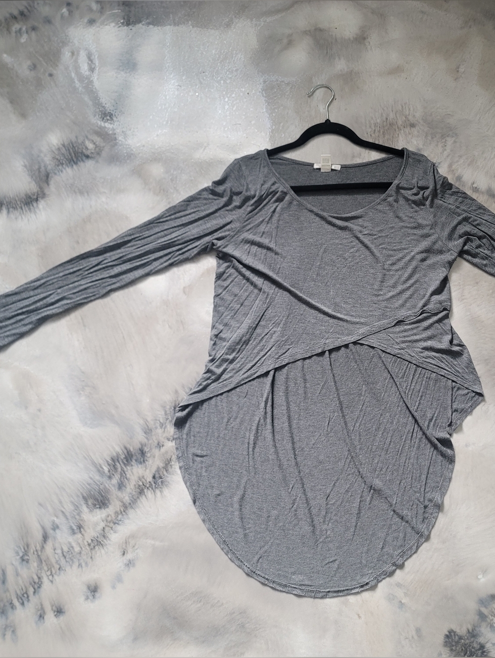 Bozzolo Heather Gray Knit High Low Top